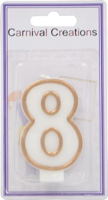 number-candle-gold-8