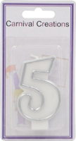 number-candle-silver-5